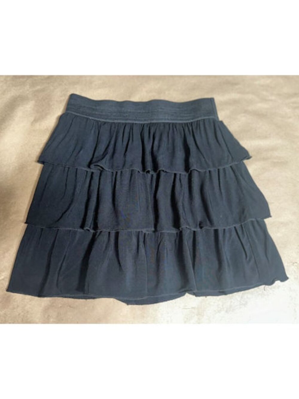 Amy Byer Kids Black Knit Skirt, Ruffled, Elastic Waist, Size Medium